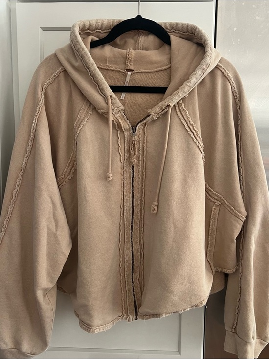 Free People Jackets & Blazers - Free People Modern Boho Chic Raw-Edge Hoodie